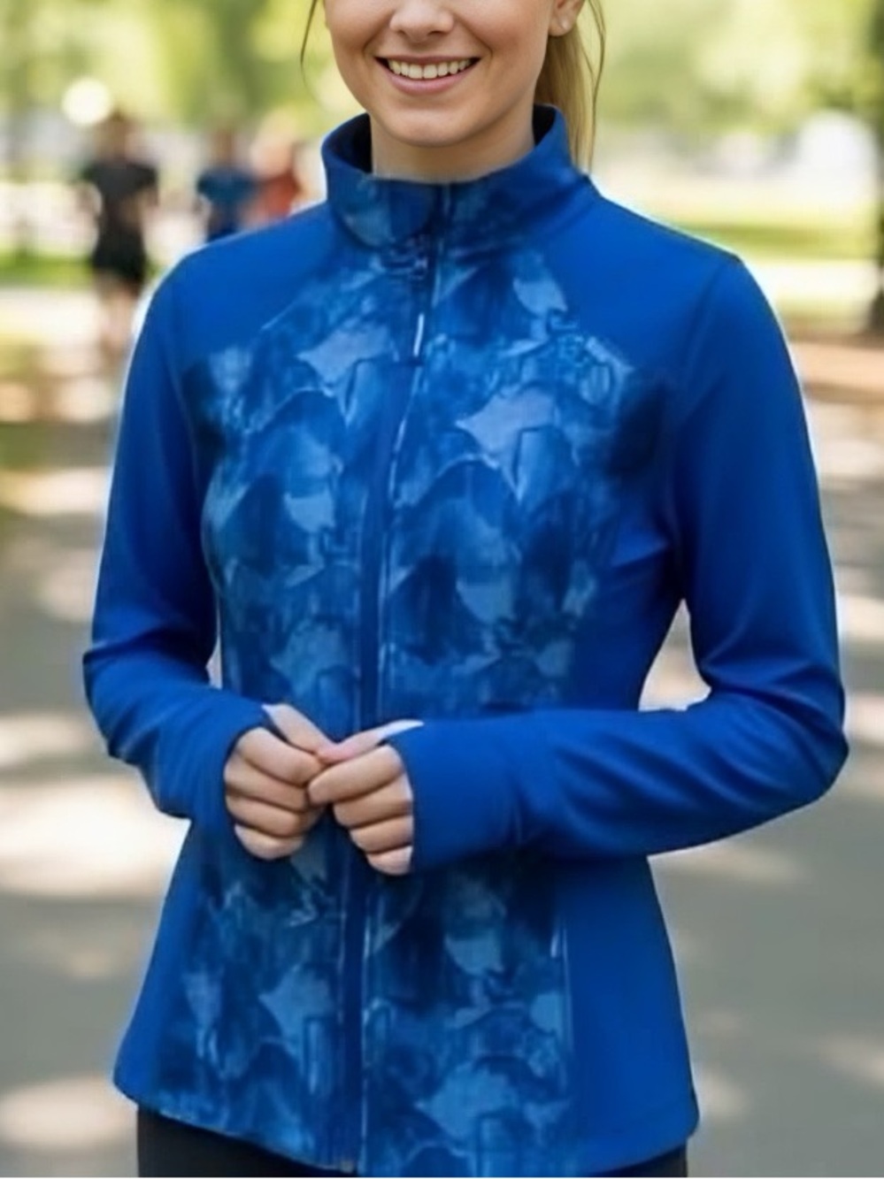MONDETTA Blue Women's Full-Zip Athletic Jacket